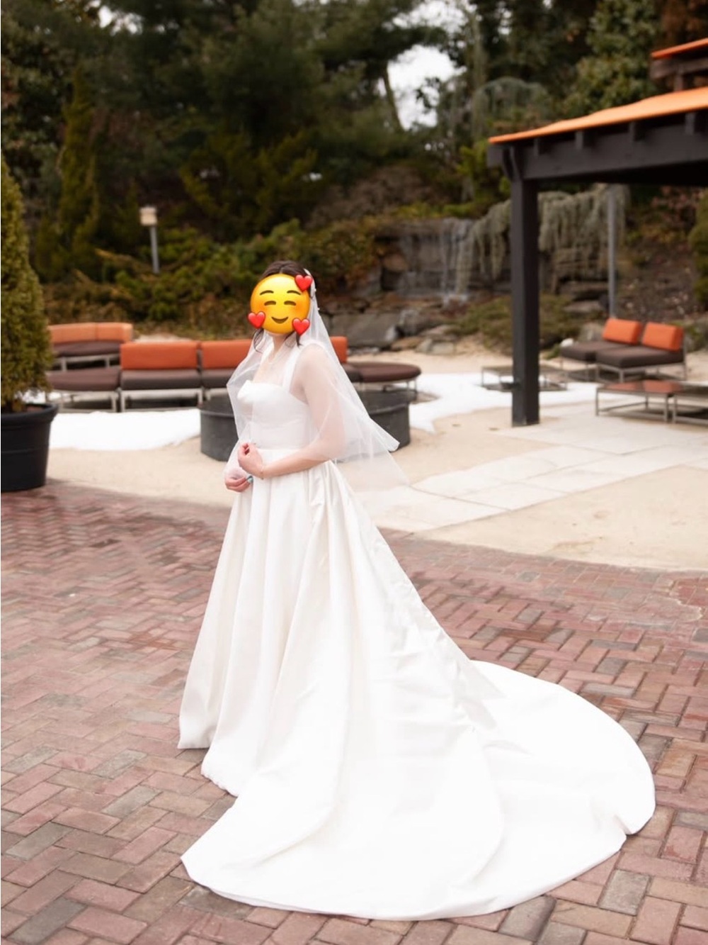 Jenny by Jenny Yoo Clara Square-Neck Satin A-Line Wedding Gown - Picture 4 of 4